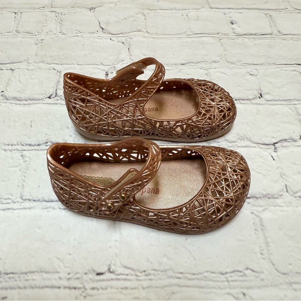 Mini Melissa + Campana Rose Gold Sandals